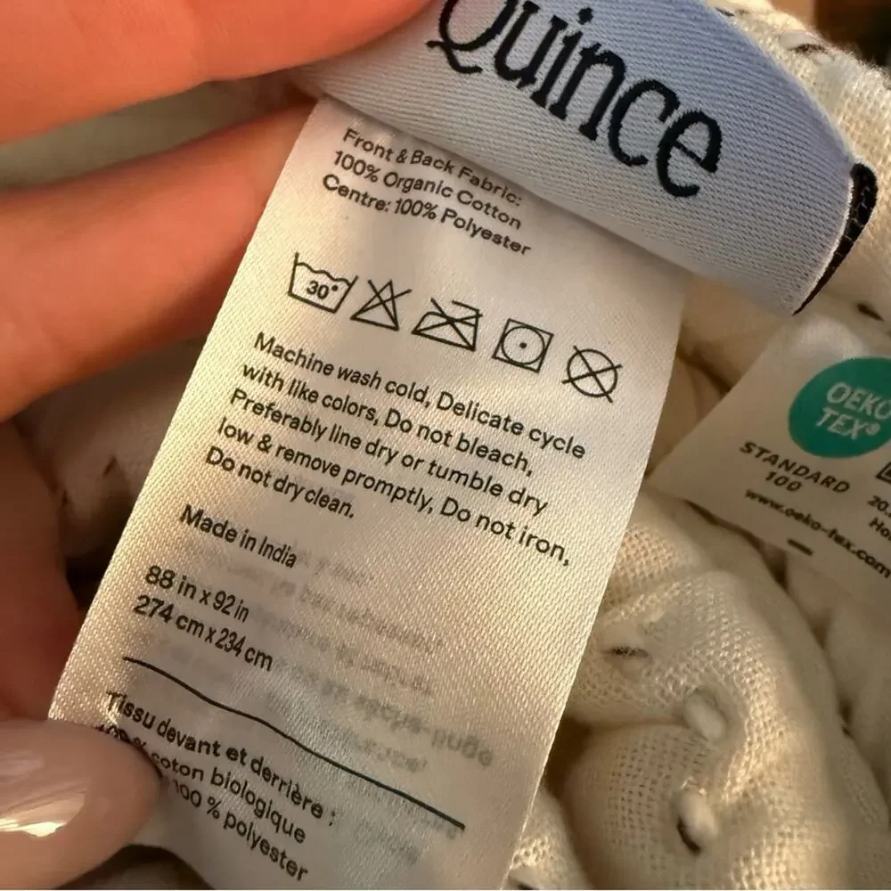 Quince European Linen Curtain Panel Light Filtering Sage Green Size 96”x108”